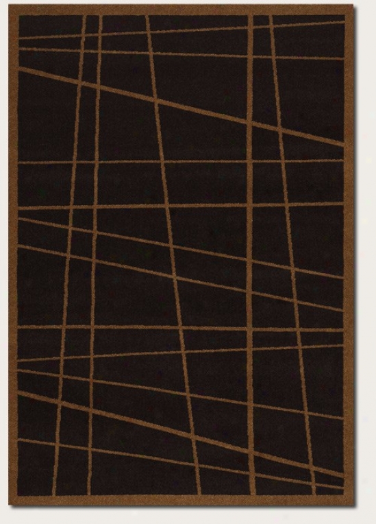 2'2&quot X 4'2&quot Area Rug Contemporary Style In Dark Brown