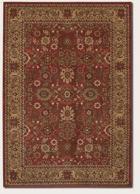 2'2&quot X 4'2&quot Area Rug Persian Pattern In Rust Red