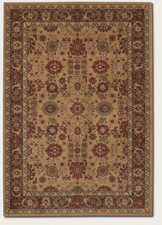 2'2&quot X 4'2&quot Area Rug Psrsian Pattern In Tan And Chocolate