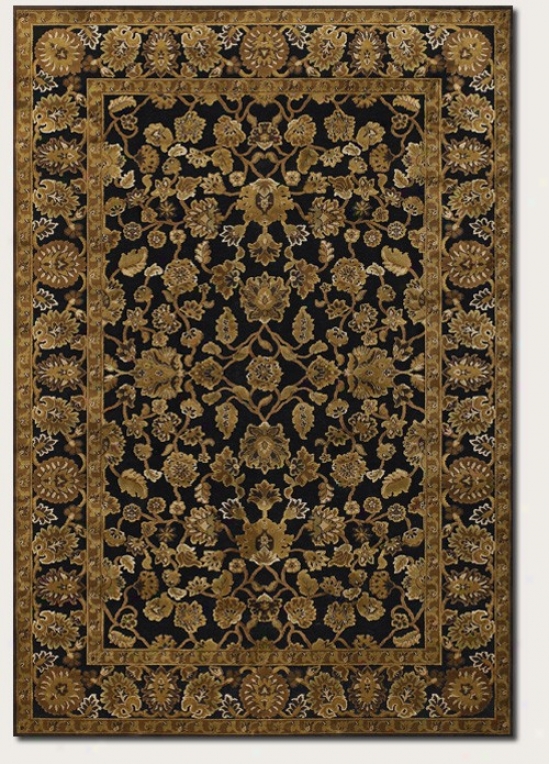 2'2&quot X 4'2&quot Area Rug Traditional Floral Pattern In Antique Brass