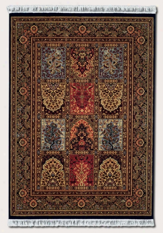 2'2&quot X 4'9&quot Area Rug Classic Persian Pattern In Black