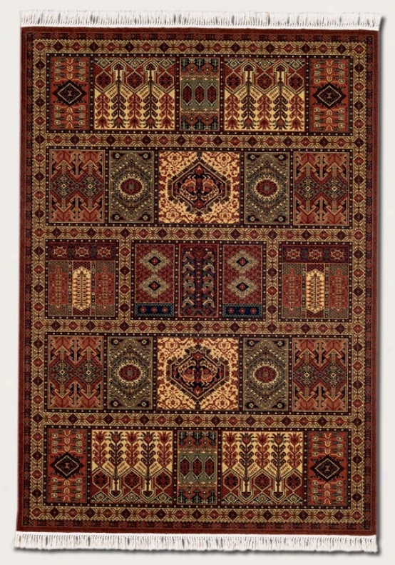2'2&quot X 4'9&quot Area Rug Classic Persian Pattern In Burgundy
