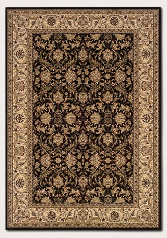 2'2&quot X 7'6&quot Runner Area Rug Classic Persian Pattern In Black And Crme