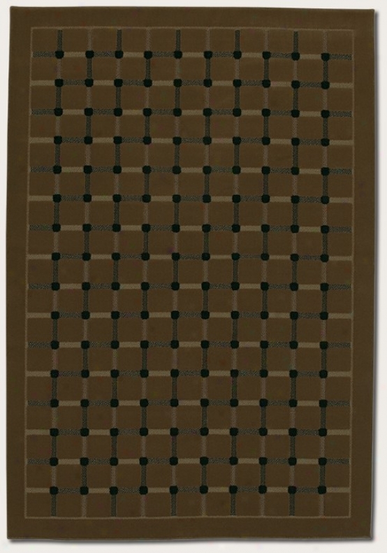 2'2&quot X 7'6&quot Runner Area Rug Grid Pattern In Coffee Color