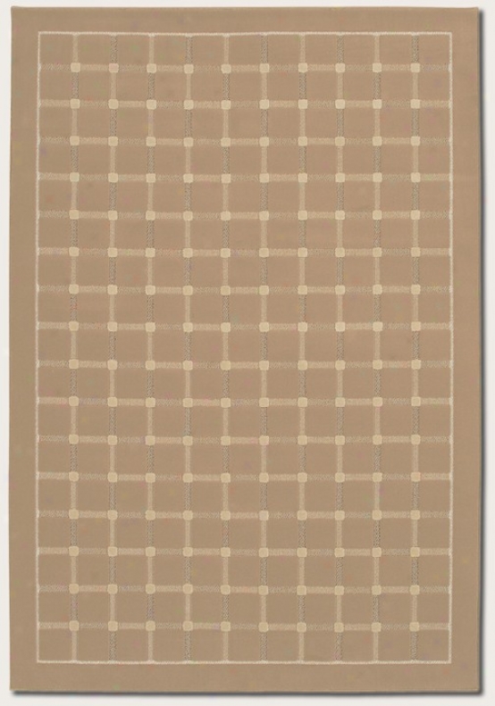 2'2&quot X 7'6&quot Runner Area Rug Grid Pattern In Sahara Tan Color