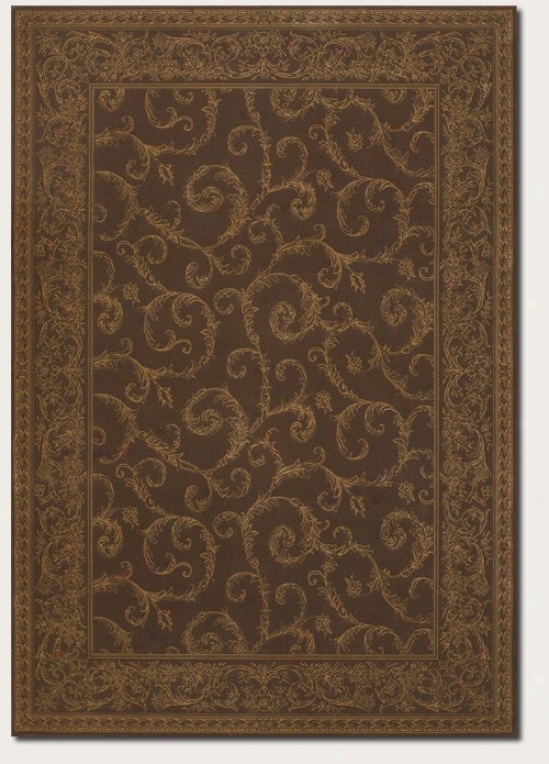 2'2&quot X 7'6&quot Runner Area Rug Traditional Scroll Pattwrn In Cocoa