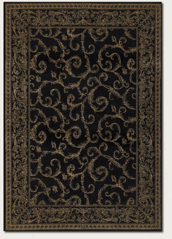 2'2&quot X 7'6&quot R8nner Superficial contents Rug Traditional Scroll Pattern In Black