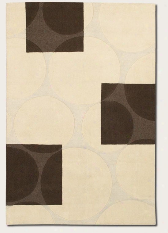 2'2&quot X 7'9&quot Runner Area Rug Contemporary Style In Ivory And Mocha Color