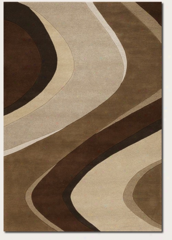 2'2&quot X 7'9&quot Runner Area Rug Hand Crafted Wave Design In Tan