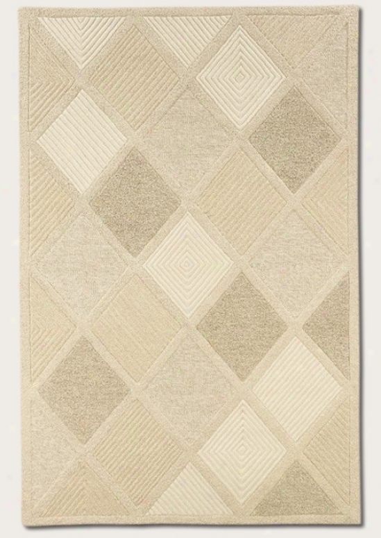2'2&quot X 7'9&quot Runner Area Rug Hand Crafted Diamond Pattern In White