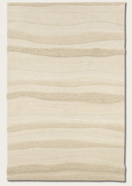 2'2&quot X 7'9&quot Runner Area Rug Hand Crafted Wave Pattern In White