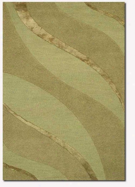 2'2&quot X 7'9&quotcontemporary Ribbons Carve Green Area Runner Rug