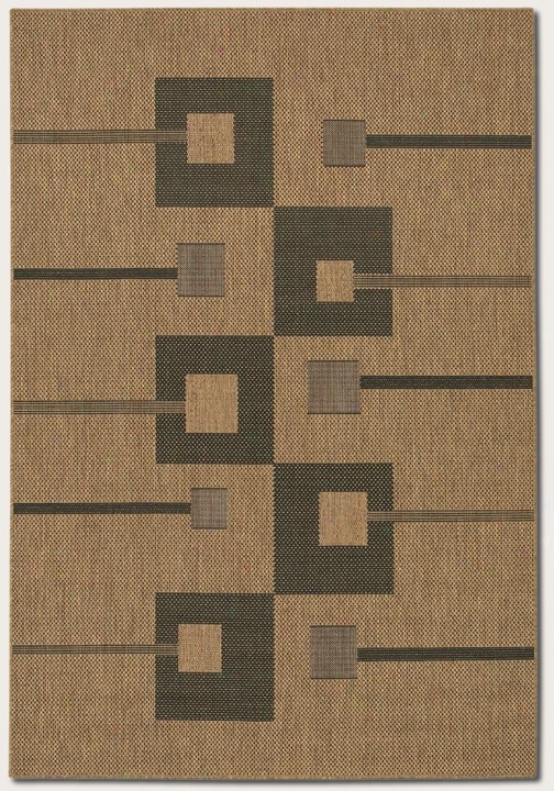 2'3" X 11'9" Runner Area Rug Contemporary Style In Natural And Black
