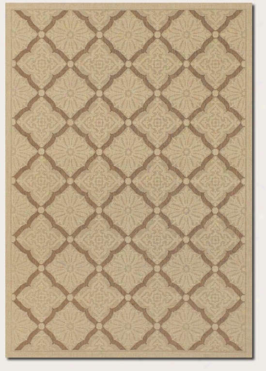 2'3&quot X 11'9&quot Runner Area Rug Floral Grid Pattern In Cream And Gold