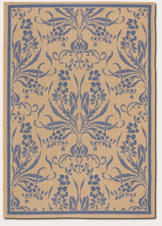 2'3&quot X 11'9&quot Runner Area Rug Tapesrty Pattern In Blue And Natural