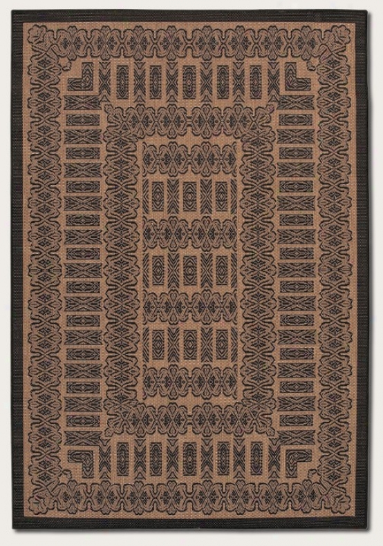 2'3&quot X 11'9&quot Runner Area Rug Transitional Style In Cocoa And Black Color