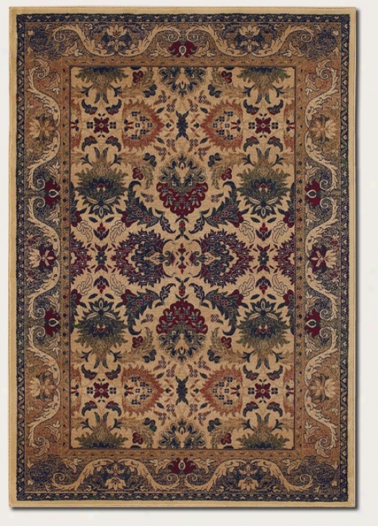 2'2&quot X 3'3&quot Area Rug Persian Floraal Pattern In Cream And Sage