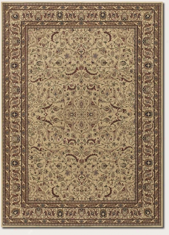 2'3&quot X 3'3&quot Area Rug Persian Floral Pattern In Cream