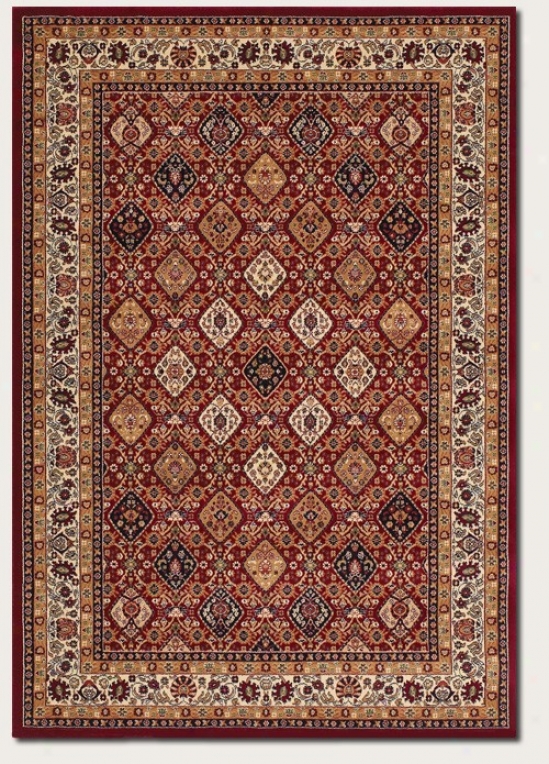 2'3&quot X 3'3&quot Area Rug Persian Floral Pattern In Red