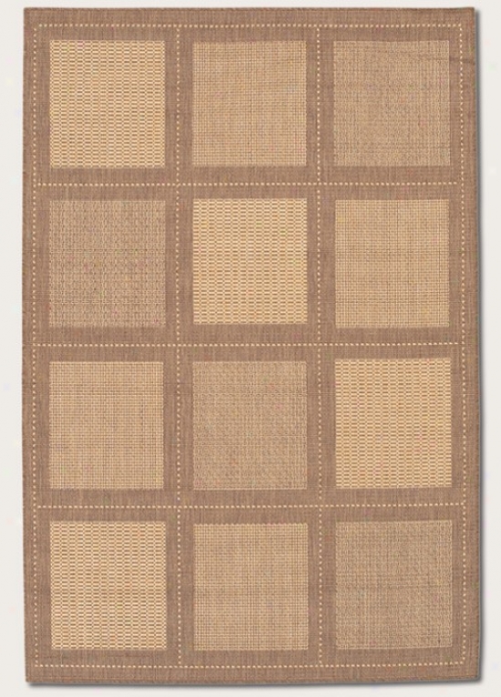 2'3&quot X 7'10&quot Runner Yard Rug Grid Design In Natural