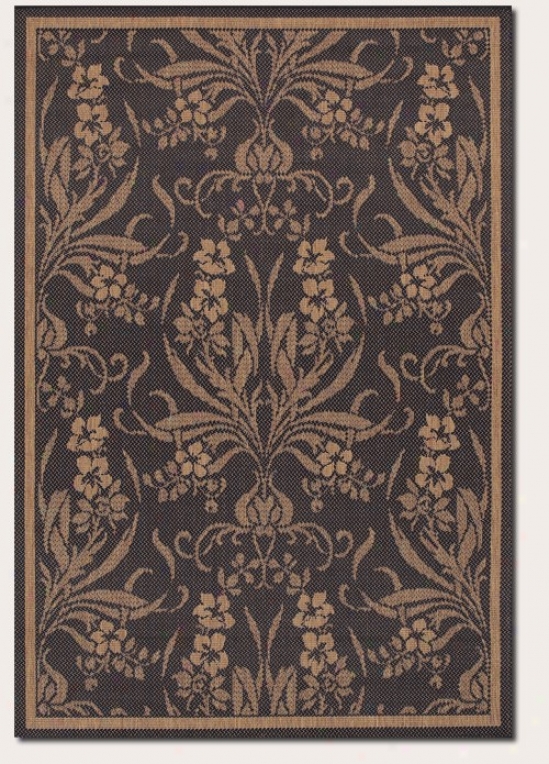 2'3&quot X 7'10&quot Runner Area Rug Tapestry Design In Black And Cocoa