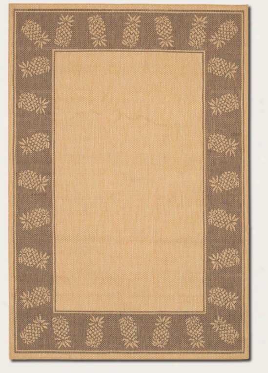 2'3&quot X 7'10&quot Runner Area R8g With Pineapple Design Border In Natural