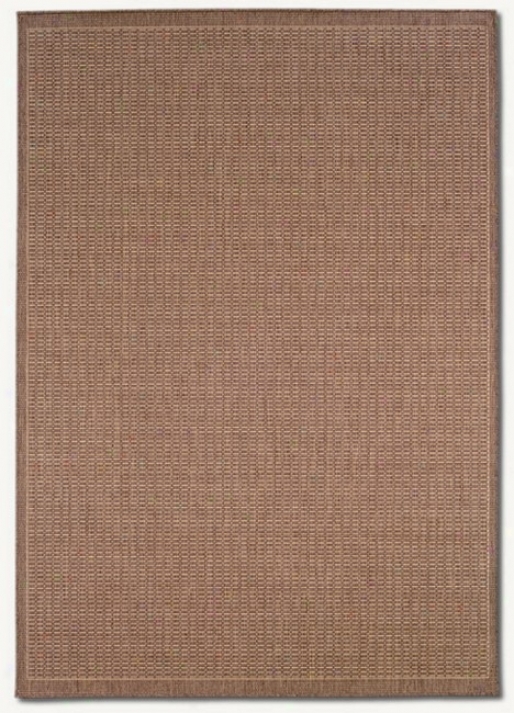 2'3&quot X 7'10&quot Saddle Sew Cocoa Natural Indoor/outdoor Runner Area Rug