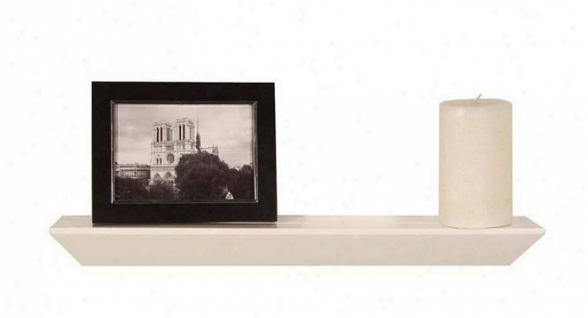 23&quotw Wall Mounted Accent Ledge Shelf In White Finish