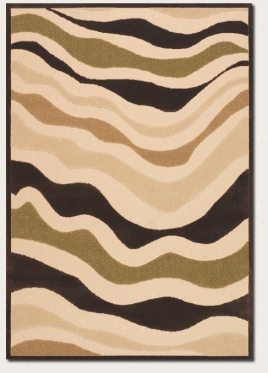 2'4&quot X 11'9&quot Runner Area Rug Contemporary Style In Sand And Brown