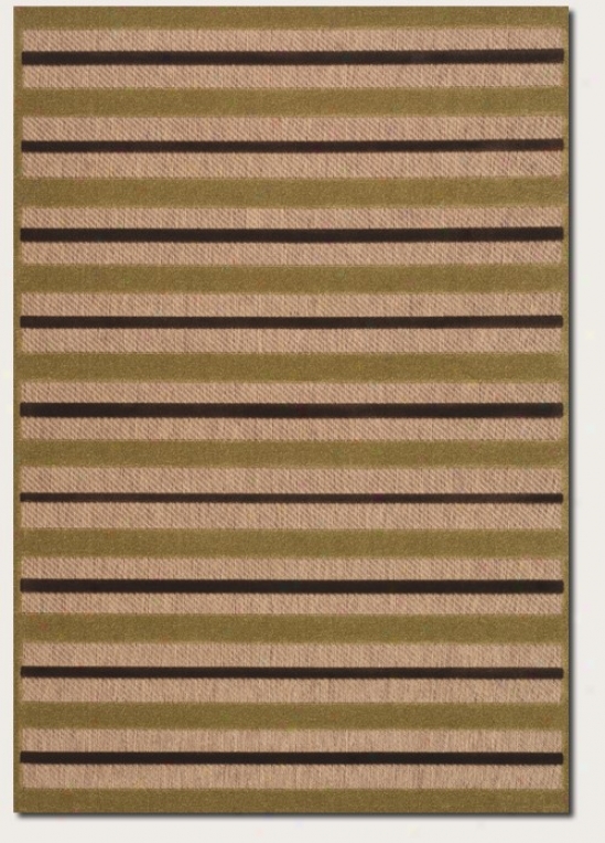 2'4&quot X 11'9&quot Runner Area Rug Striped Design In Tan And Chocolate