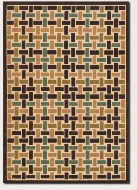 2'4&quot X 11'9&quot Runner Area Rug Weave Pattern In Sand And Brown