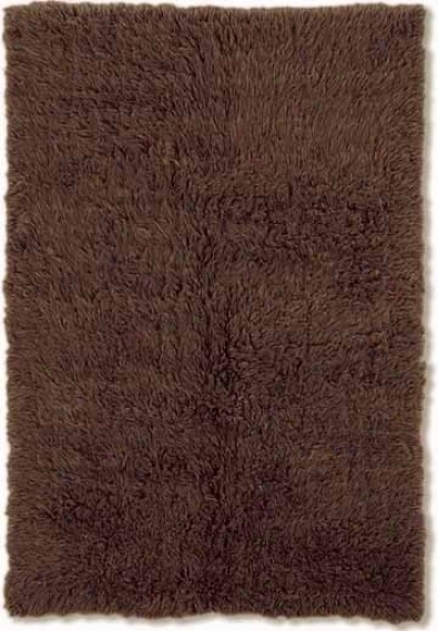 2'4&quot X 4'3 &quot New Flokati Area Rug - 100% Wool Cocoa Color