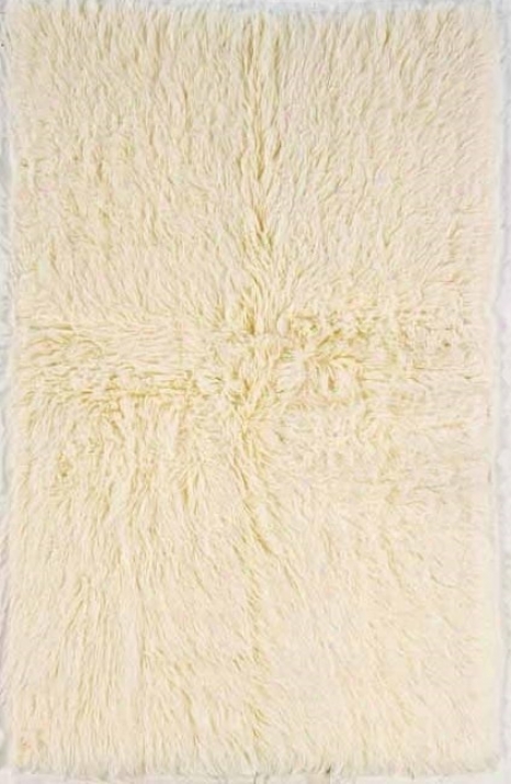 2'4&quot X 8'6&quot New Flokati Runner Area Rug - 100% Wool Natural Color