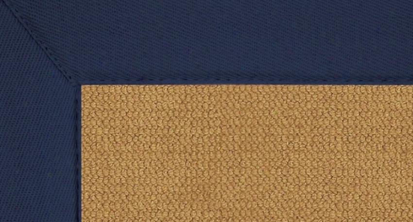 2'6&quot X 12' Cork Wool Runner Area Rug - Atjena Hand Tufted Rug With Blue Border