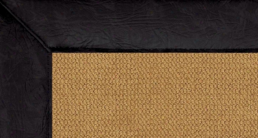 2'6&quot X 12 'Cork Wool Runner Area Rug - Athena Hand Tufted Rug With Black Leather Border
