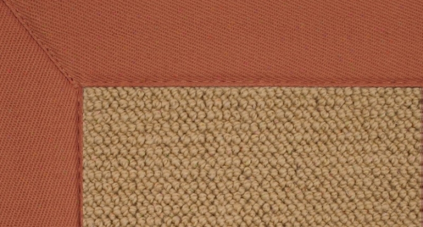 2'6&quot X 12' Sisal Wool Runner Superficial contents Rug - Athena Hand Tufted Rug With Burnt Orange Border