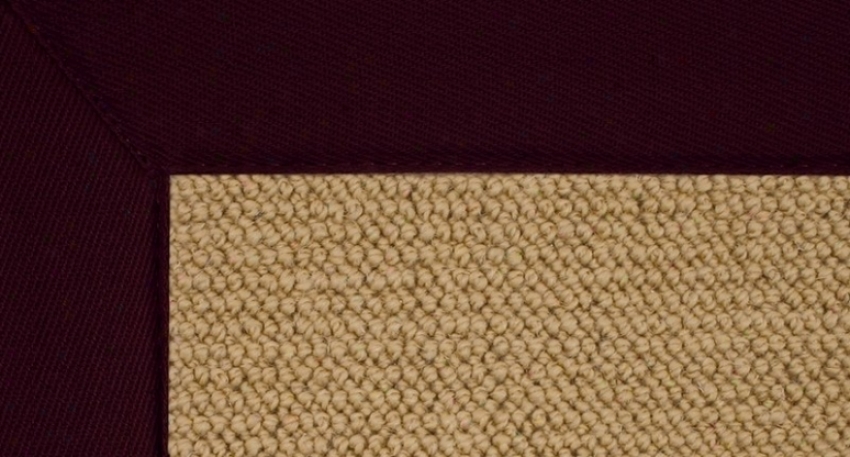 2'6&quot X 12' Sisal Wool Runner Area Rug - Athena Hand Tufted Rug With Brown Borcer