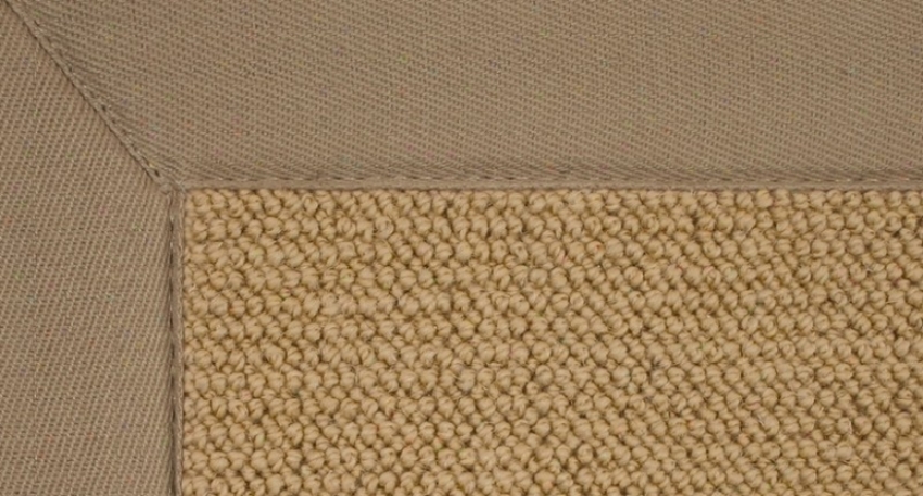 2'6&quot X 12' Sisal Wool Runner Area Rug - Athena Hand Tufted Rug With Beige Border