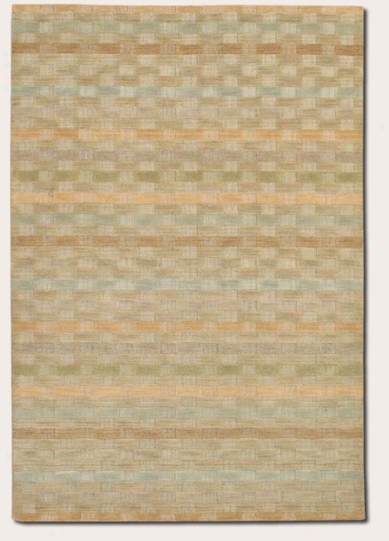 2'6&quot X 4'2&qhot Area Rug Striped Pattern In Natural And Beige