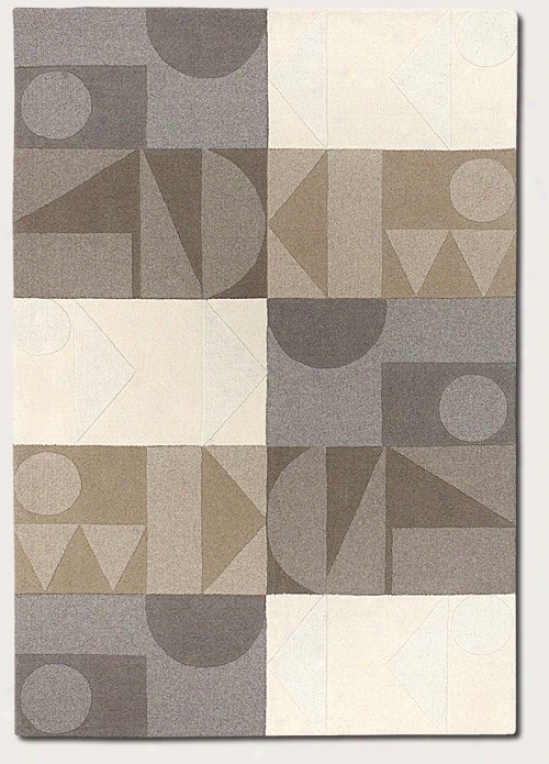 2'6&quot X 4'6&quot Area Rug Contemporary Style In Neutral And Grey