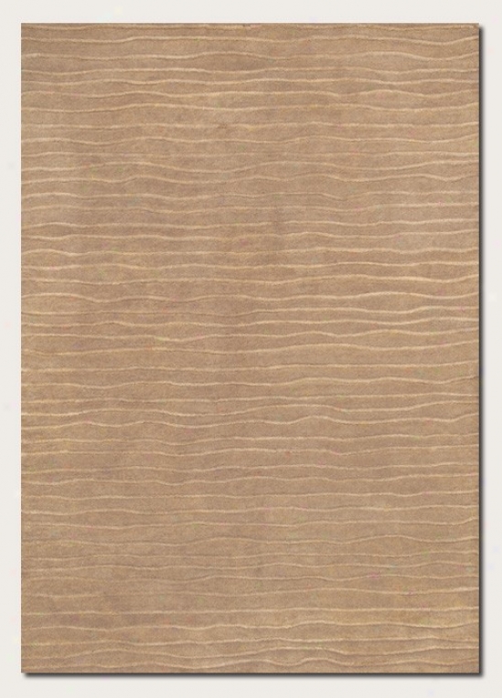 2'6&quot X 4'6&quot Area Rug Hand Crafted Contemporary Style In Taupe