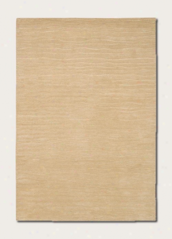 2'6&quot X 4'6&quot Area Rug Hand Crafted Contemporary Style In Beige