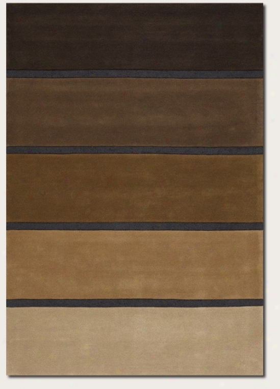 2'6&quot X 4'6&quot Area Rug Hand Crafted Striped Design In Neutrals