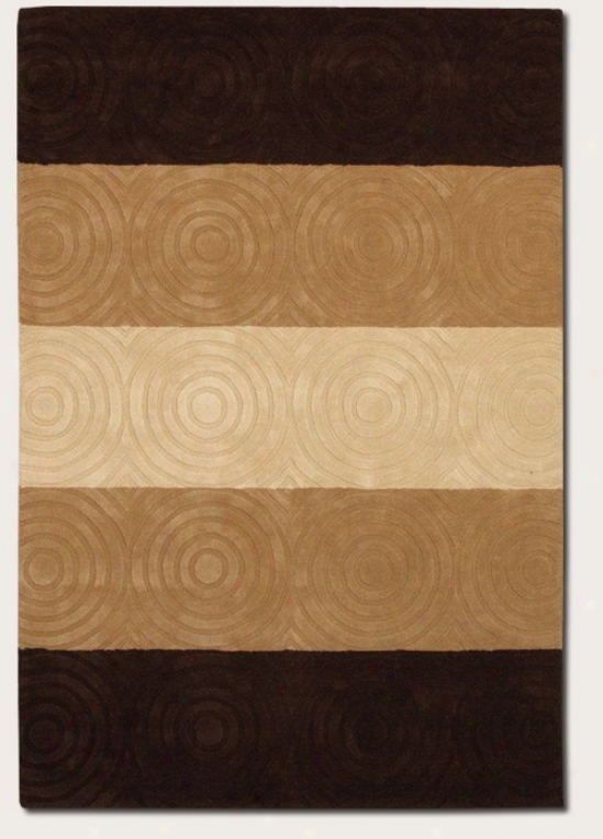 2'6&quot X 4'6&quot Area Ruh Handmade Striped Design In Beige And Brown