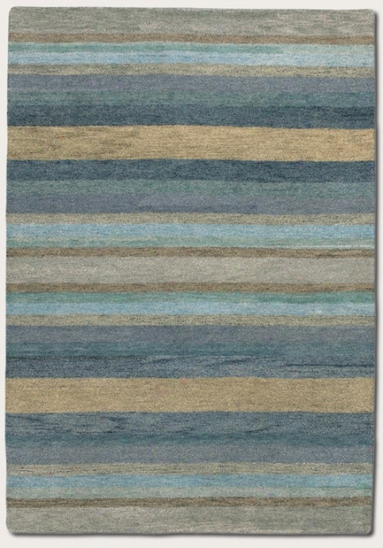 2'6&quot X 4'6&quot Area Rug Striped Pattern In Sky Blue Color