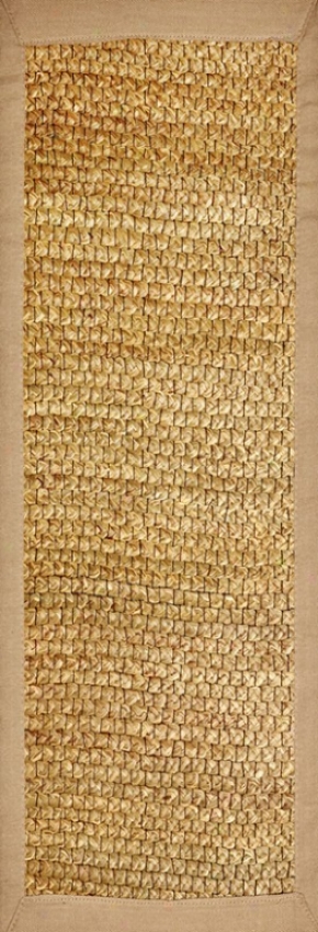 2'6&quot X 8' Area Rug With Non Slip Backing And Khaki Border