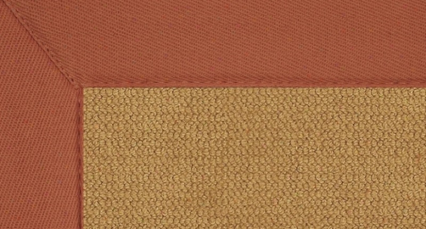 2'6&quot X 8' Cork Wool Runner Area Rug - Athena Hand Tufted Rug With Burnt Orange Border