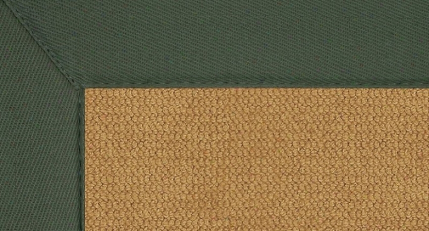 2'6&quot X 8' Cork Wool Runner Area Rug - Athena Hand Tufted Rug With Green Border