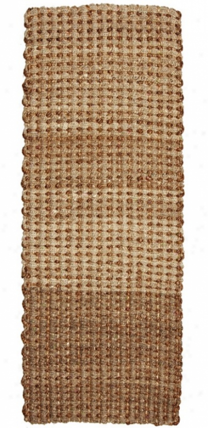 2'6&quot X 8' Runner Area Rug With Lead Spun Abaca Jute And Hemp