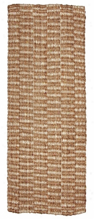 2'6&quot X 8' R8nner Area Rug With Tight Weave Jute In Beige Finish